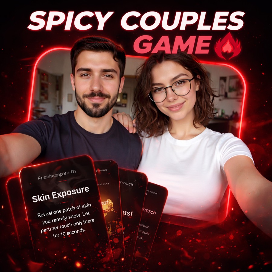 Couple playing LilithPlay spicy card game together