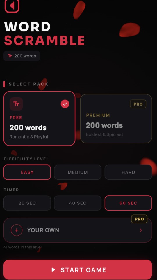 LilithPlay word scramble game screen